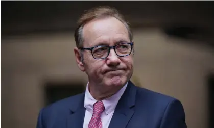  ?? ?? Kevin Spacey outside Southwark Crown court, London, in July 2023, after he was found not guilty of sexually assaulting four men. Photograph: Yui Mok/PA