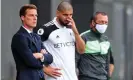  ??  ?? Scott Parker (left) needs Aleksandr Mitrovic (centre) fit and firing or Fulham look short of a cutting edge. Photograph: Clive Rose/AFP/Getty Images