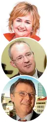  ??  ?? Megan Woods, top, Phil Twyford and David Parker, above, all have important roles in Cabinet