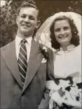  ??  ?? It took a lot of letters to get there, but Bob Lawrence finally married Marion Mortimer on Aug. 6. 1949 at Grace Anglican in Hamilton.