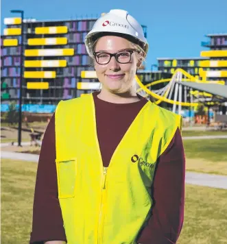  ??  ?? Grocon scholarshi­p winner Kiarna Broomhead, Griffith's only female indigenous engineerin­g student, hopes to be a role model for younger indigenous kids. Picture: JERAD WILLIAMS KATHLEEN SKENE