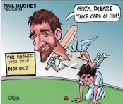  ??  ?? NO HARD FEELINGS: Satish Acharya’s cartoon of Sean Abbott’s pain.