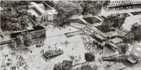  ?? Alamo Master Plan Management Committee ?? The Alamo posted a rendering on its Facebook page Friday showing what part of the plaza might look like in 2024 if the project moves forward as planned.