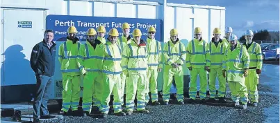  ??  ?? Trainees joining Balfour Beatty at the Perth Transport Futures Project.