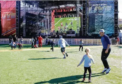  ?? Brett Coomer / Houston Chronicle ?? Super Bowl Live was a draw at Discovery Green. The game’s local financial performanc­e is not yet known.