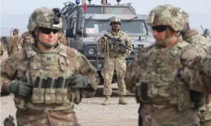  ?? Photograph: Jalil Rezayee/EPA ?? US soldiers, deployed to train Afghan forces, in Herat.