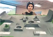  ?? TERESA LATCHFORD/METROLAND ?? Cooper Green, 9, presented a miniature model of a skate park, with features based off Newmarket amenities, like Joker’s Hill.