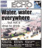  ??  ?? The Echo front page during the floods