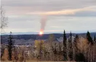  ?? DHRUV DESAI / THE CANADIAN PRESS ?? The rupture of a pipeline this month near Prince George, B.C., has sparked fuel concerns in the province.