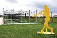  ?? AP Photo/Michael Conroy ?? ■ The batting cages sit unused April 7 at Grand Park in Westfield, Ind., with the facility closed because of the coronaviru­s outbreak. Westfield officials estimate the area could lose $85 million in direct spending if Grand Park stays closed through June.