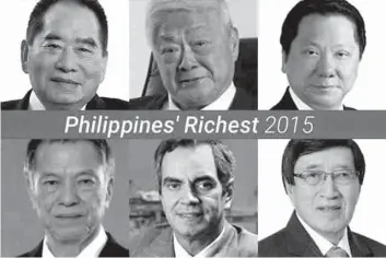  ??  ?? Shopping mall mogul Henry Sy's net worth increased to $14.4 billion from $12.7 billion last year.
FORBES