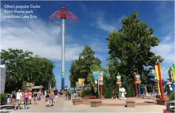  ??  ?? Ohio’s popular Cedar Point theme park overlooks Lake Erie