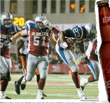  ??  ?? Molson Coors jouissait d’une période de négociatio­n exclusive pour renouveler son entente avec les Alouettes, mais ce privilège a pris fin dernièreme­nt.