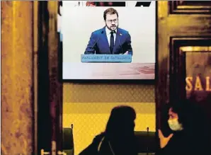  ?? XAVIER CERVERA ?? La segunda sesión del debate de investidur­a en el Parlament