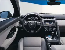  ??  ?? The E-Pace has a dual-cockpit interior design.