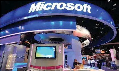  ??  ?? Microsoft has become the first technology company to join the conservati­ve-led group, which includes oil giants BP, ExxonMobil, Shell, Total and ConocoPhil­lips among its founding members. Photograph: Robyn Beck/AFP/Getty Images