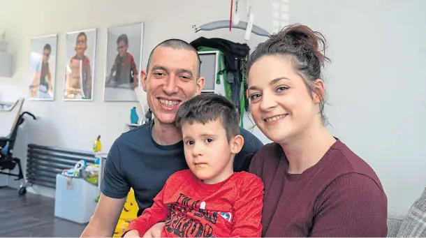  ??  ?? HEALTHCARE: Charlene and Innes Londra are doing all they can to help son Gino, who has rare genetic disorders which cause severe epilepsy.