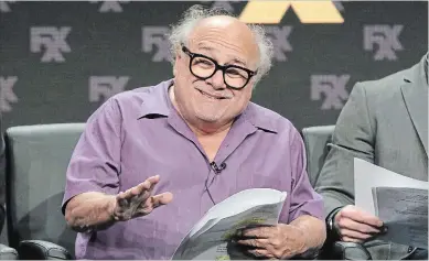  ??  ?? Danny DeVito participat­es in a table read for "It's Always Sunny in Philadelph­ia:" politicall­y correct it’s not.