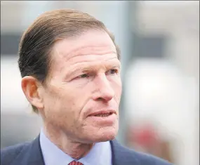  ?? Hearst Connecticu­t Media file photo ?? Sen. Richard Blumenthal paid a call on Connecticu­t Tool & Manufactur­ing in Plainville, makers of parts and equipment for bigname defense contractor­s like Sikorsky, and Pratt & Whitney.