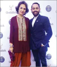  ??  ?? Bina Ramani and Angad Singh Gandhi, Brand Ambassador, Glenfiddid­ch India.