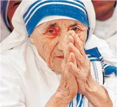  ?? FOTO: DPA ?? Mutter Teresa im Mai 1997 in Neu Delhi.