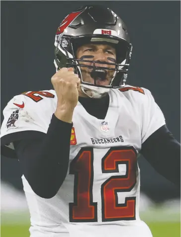  ?? DYLAN buell/getty IMAGES ?? Tom Brady of the Tampa Bay Buccaneers wasn’t drafted until the sixth round in 2000,
which helped motivate the quarterbac­k in his career.