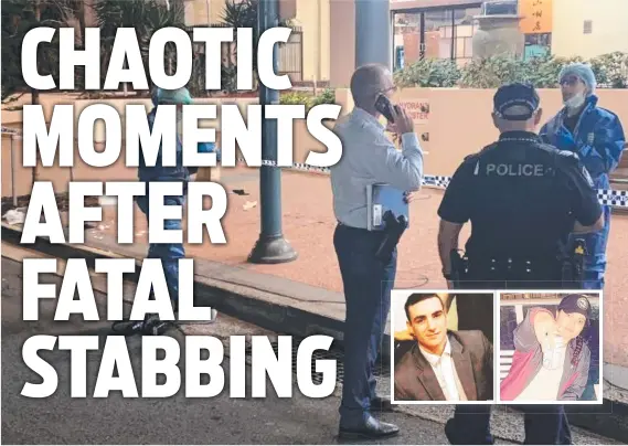  ?? ?? The scene in Surfers Paradise where Nicholas Braid (inset left) was fatally stabbed.; and (inset right) Freedom Anderson.