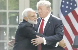  ??  ?? India’s Prime Minister Narendra Modi and US President Donald Trump.