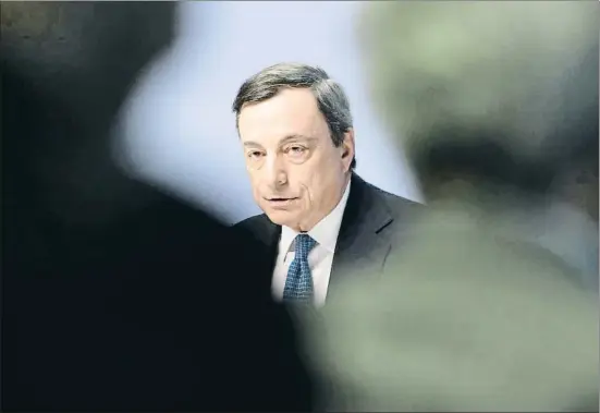  ?? MARTIN LEISSL / BLOOMBERG ?? Mario Draghi, presidente del Banco Central Europeo