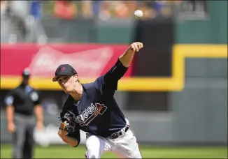  ?? GERALD HERBERT/ASSOCIATED PRESS ?? Braves starting pitcher Max Fried throws against the Minnesota Twins earlier this month. He’s honing his game for opening day in less than two weeks, March 30 in Washington, D.C.