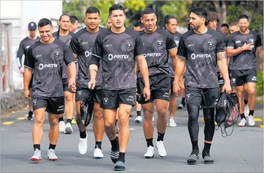  ?? PHOTO / PHOTOSPORT ?? New captain Dallin Watene-Zelezniak leads the Kiwis out for training at Mt Smart Stadium earlier in the week.