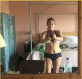  ??  ?? Above: Alexandra Shulman’s candid bikini selfie went viral
