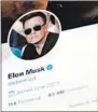  ?? ERIC RISBERG AP ?? The Twitter page of Elon Musk, who last month reached an agreement to buy the social media network for about $44 billion.