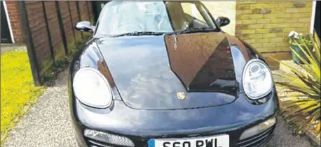  ??  ?? Before and after: Peter Ludlow’s Porsche Boxster S was written off after he dropped it off for an MOT