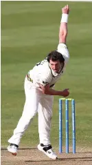  ??  ?? Dan Worrall took two of the three Middlesex wickets to fall