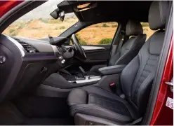  ??  ?? from top Cabin design is clean and the materials used tactile and solid; sports seats are part of the M Sport package; fluid eight-speed transmissi­on remains; digital instrument­ation is crisp and configurab­le.