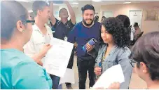  ?? FOTO: EL HERALDO ?? Los seis jóvenes integrante­s del MEU, a quienes se les dio sobreseimi­ento, fueron acusados de usurpar las instalacio­nes de la UNAH el pasado 13 de junio.