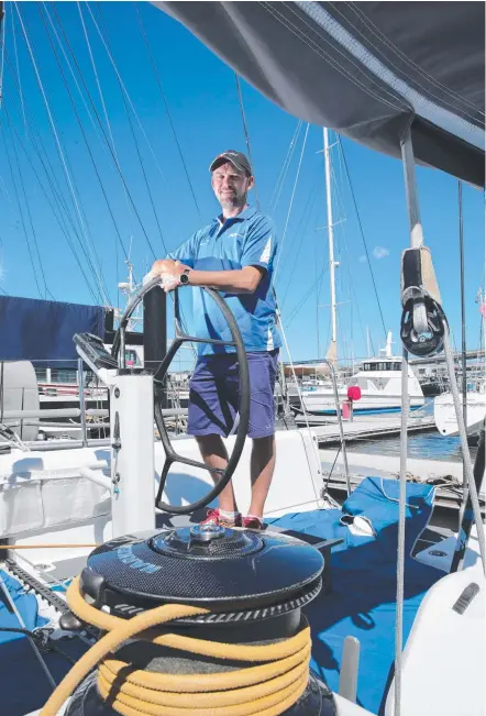  ??  ?? Black Jack skipper Mark Bradford said a change of tactics helped his boat to a win over rivals Wild Oats XI.