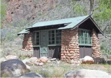  ??  ?? One of the small cabins at Phantom Ranch at the bottom of the Grand Canyon.