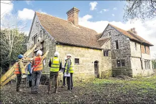  ?? ?? The former St Andrew’s Chapel in Boarley Lane, Boxley, is undergoing renovation by the Society for the Protection of Ancient Buildings