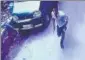  ??  ?? CCTV grab of Adil fleeing after stabbing Riya Gautam eight times on Wednesday.