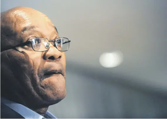  ?? Picture: AFP ?? LAME DUCK. President Jacob Zuma is reportedly seeking legal protection for his family and other associates as one of the conditions for him to step down. Polls predict that the ruling ANC will take at least 60% of the vote in next year’s general elections.