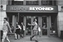  ?? Mark Kauzlarich / Bloomberg ?? Bed Bath & Beyond expects to shutter 40 stores in 2019, but it also plans to open 15 retail outlets.