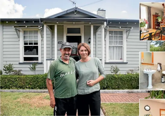  ??  ?? Joelle and Owen Cowley found their house 16 years ago via a magazine advertisem­ent. ‘‘They just knew how to build them back then,’’ Owen says.