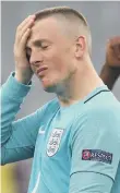  ??  ?? Jordan Pickford at the end.