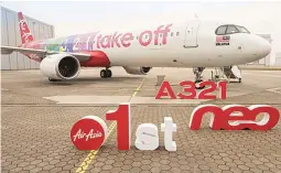  ??  ?? First delivery of Airbus A321 neo to AirAsia