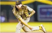  ?? MATT YORK AP ?? Padres pitcher Mike Clevinger was unhappy with comments by Arizona’s TV broadcaste­rs Wednesday.