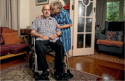  ?? PHOTO: FAIRFAX ?? James Bradley, 92, and wife Peggie Bradley at home in Croydon. Bradley is a war vet who has been in Australia for 10 years. He has been denied an aged parent visa on account of being a financial burden on the health system.