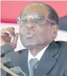  ??  ?? Zimbabwe’s President Robert Mugabe