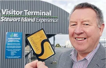  ?? Photo: JOHN HAWKINS/FAIRFAX NZ 630864557 ?? Peter Kett wants SuperGold card-holders to get free ferry trips to Stewart Island.